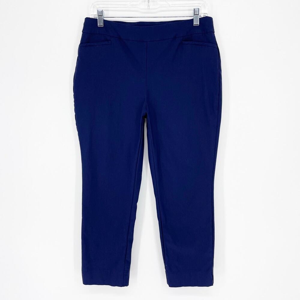 Chico’s Pull On Navy Blue Crop Pants Size Medium